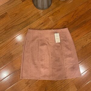 Boutique L Love What a Flirt Pink Snake Print Snakeskin Mini Short Skirt M NWT